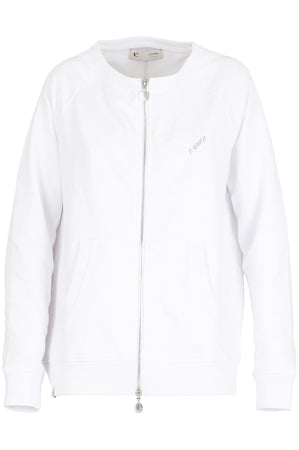 FELPA CON ZIP E LOGO RICAMATO