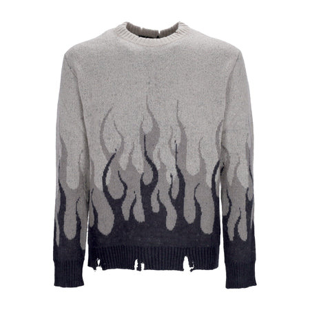 VISION OF SUPER Maglione Uomo Double Flames L/s Jumper London Fog da uomo