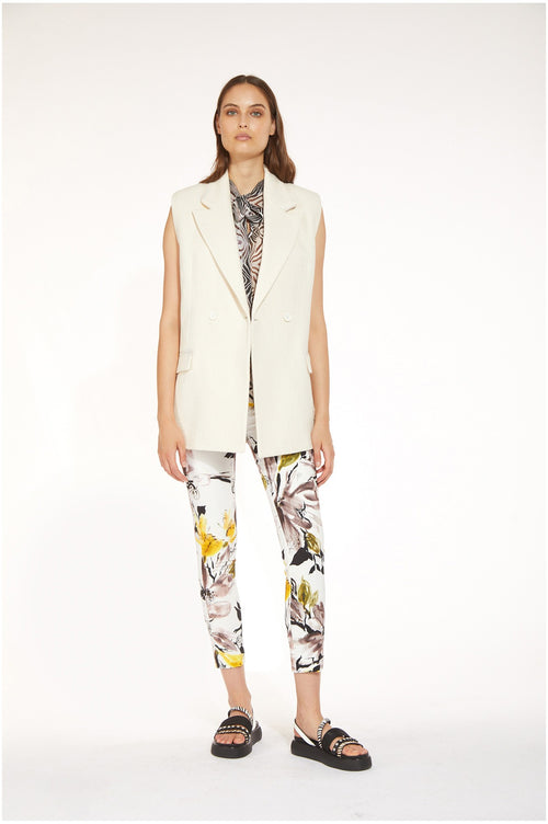 GILET CON PROFILI IN SIMILPELLE