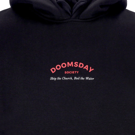 DOOMSDAY Felpa Cappuccio Uomo Holy Pasta Hoodie Black da uomo