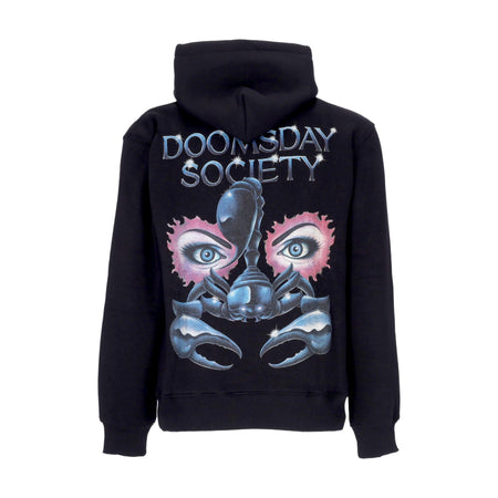 DOOMSDAY Felpa Cappuccio Uomo Mind Control Hoodie Black da uomo