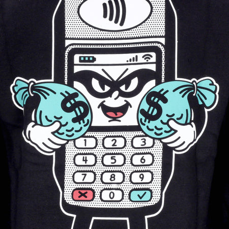 DOOMSDAY Felpa Cappuccio Uomo Contactless Hoodie Black da uomo