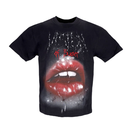 VISION OF SUPER Maglietta Uomo Rock Mouth Print Tee Black da uomo