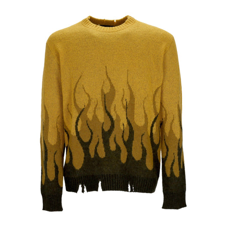 VISION OF SUPER Maglione Uomo Double Flames L/s Jumper Plantation da uomo