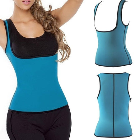 Canotta Snellente Donna Cami Hot Shapers Dimagrante Neotex Azzurra Per Fitness