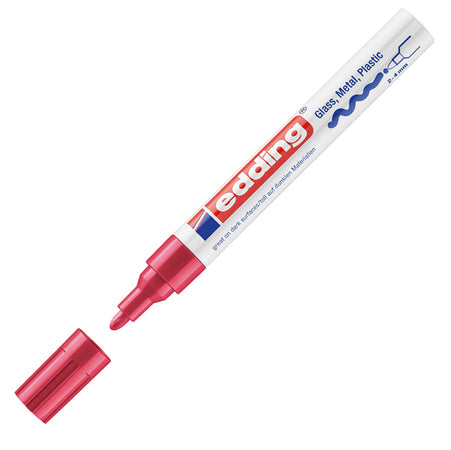 Marcatore Edding 750 Punta Media Vernice Rosso