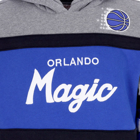 MITCHELL & NESS Felpa Cappuccio Uomo Nba Headcoach Hoodie Hardwood Classics Orlmag Royal da uomo