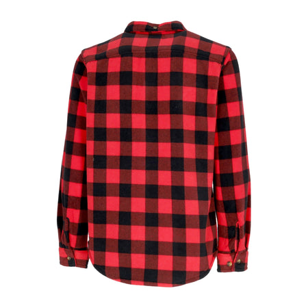 COLUMBIA Camicia Manica Lunga Uomo Flare Gun Fleece Over Shirt Mountain Red Check da uomo
