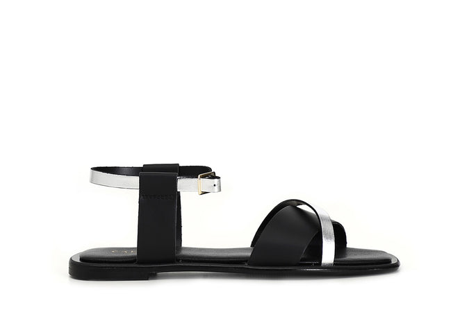 SANDALO FASCIA IN PELLE