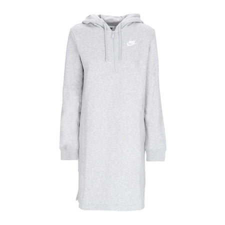 Nike Vestito Donna Sportswear Club Fleece Hoodie Dress Dk Grey Heather/white da donna