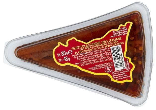 Acciughe siciliane con peperoncino Marca I Piscatura