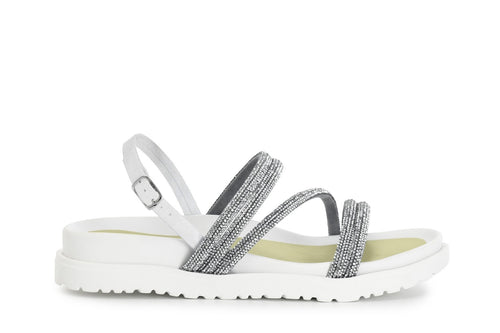 SANDALO FASCE CON STRASS