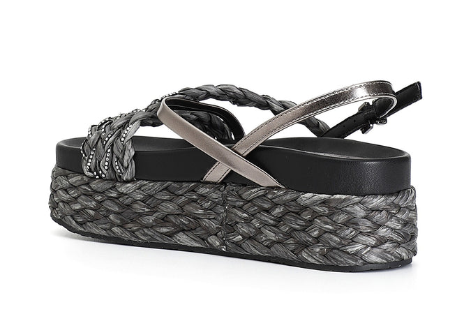 SANDALO ASIMMETRICO CON STRASS