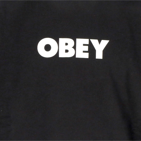 OBEY Felpa Girocollo Uomo Bold Crew Premium Fleece Black da uomo