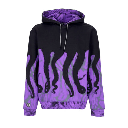 OCTOPUS Felpa Cappuccio Uomo Half Tone Hoodie Black/purple da uomo