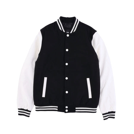 URBAN CLASSICS Giubbotto College Uomo Oldschool College Jacket Black/white da uomo