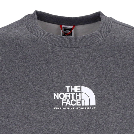 THE NORTH FACE Felpa Girocollo Uomo Seasonal Fine Crew Medium Grey Heather da uomo