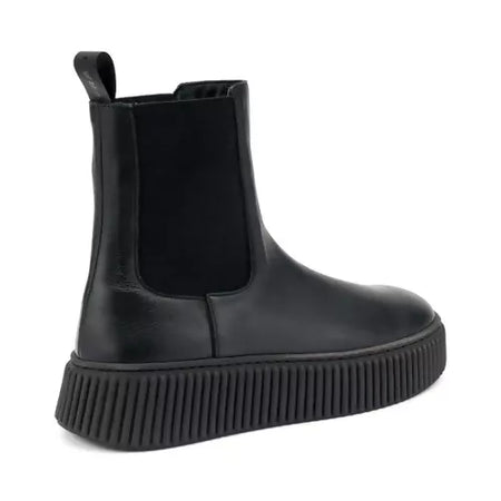 Frau Donna Beatles in pelle con suola scanalata