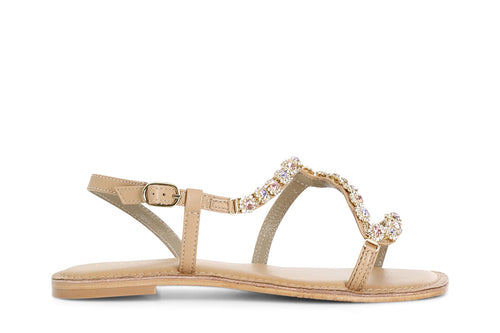 SANDALO GIOIELLO ASIMMETRICO IN PELLE