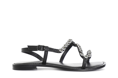 SANDALO GIOIELLO ASIMMETRICO IN PELLE