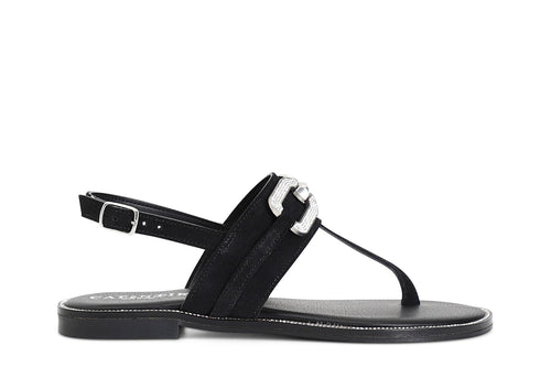 INFRADITO IN PELLE SCAMOSCIATA CON ACCESSORIO GIOIELLO