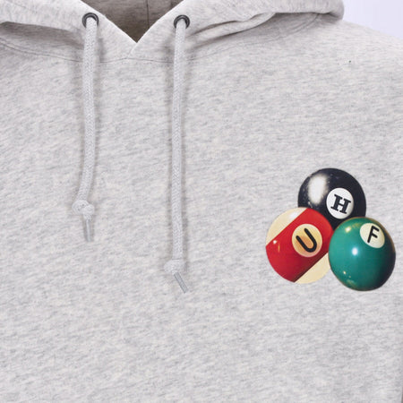HUF Felpa Cappuccio Uomo Dirty Pool Tt P/o Hoodie Athletic Heather da uomo