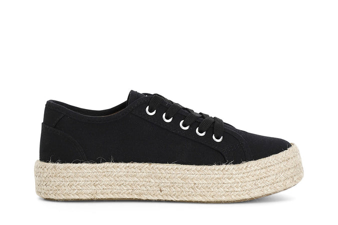 SNEAKERS IN TESSUTO CON FONDO CORDA