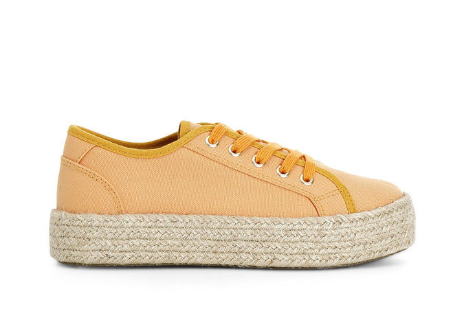 SNEAKERS IN TESSUTO CON FONDO CORDA