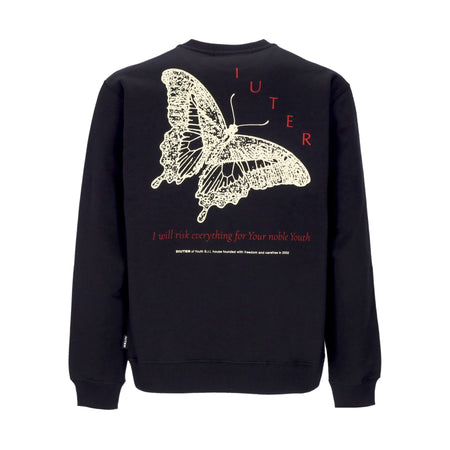 IUTER Felpa Girocollo Uomo Butterfly Crewneck Black da uomo