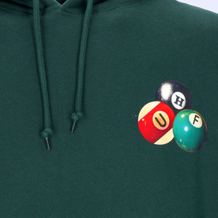 HUF Felpa Cappuccio Uomo Dirty Pool Tt P/o Hoodie Forest Green da uomo