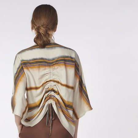 CAMICIA STAMPATA CON CULISSE DIETRO