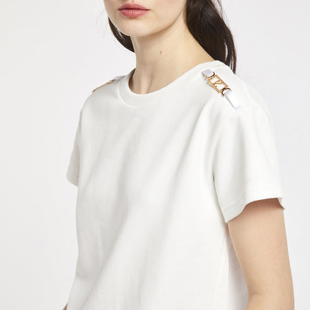 FELPA A MANICHE CORTE