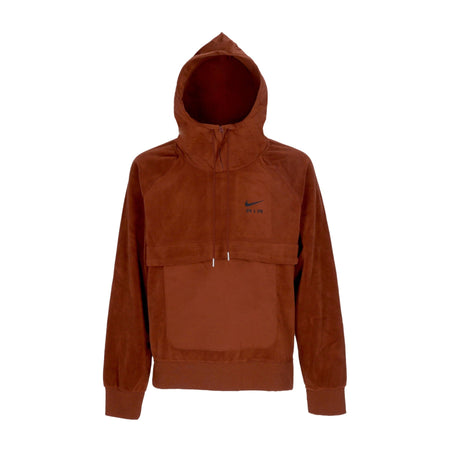 Nike Felpa Cappuccio Uomo Sportswear Air Tf Winterized Hoodie Oxen Brown/black da uomo