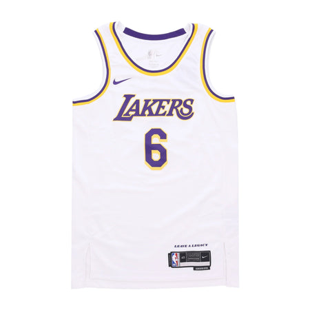 NIKE NBA Canotta Basket Uomo Nba Dri Fit Swingman Jersey No 6 Lebron James Loslak White da uomo