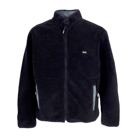 OBEY Orsetto Uomo Trophy Sherpa Jacket Reversible Black da uomo