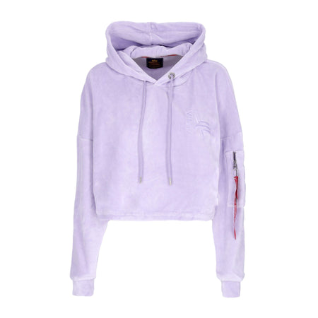 ALPHA INDUSTRIES Felpa Leggera Cappuccio Corta Donna Frottee Hoodie Cos Wmn Pale Violet da donna