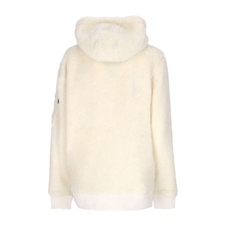 ALPHA INDUSTRIES Felpa Cappuccio Uomo Teddy Hoodie Off White da uomo