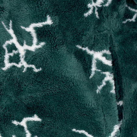 HUF Felpa Collo Alto Uomo Quake Sherpa 1/4 Zip Forest Green da uomo