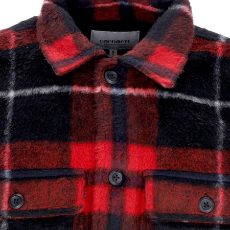 CARHARTT WIP Camicia Manica Lunga Uomo Manning Shirt Manning Check/black/rocket da uomo