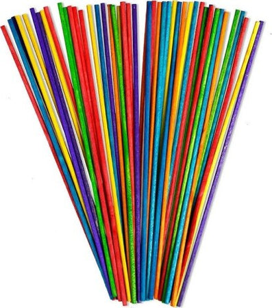 288-Stecche-Colorate-Bastoncini-In-Legno-Naturale-Lavoretti-Bricolage-2.2x148-Mm