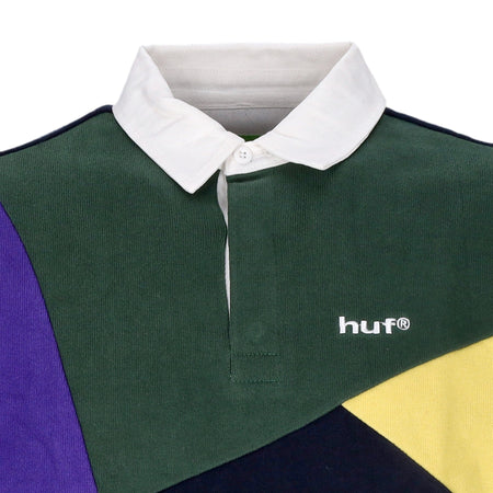 HUF Polo Manica Lunga Uomo Mixed Up L/s Knit Polo Navy da uomo