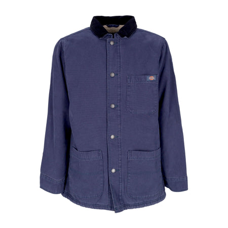 DICKIES Giacca Workwear Uomo Duck Canvas Chore Coat Stone Washed Navy da uomo