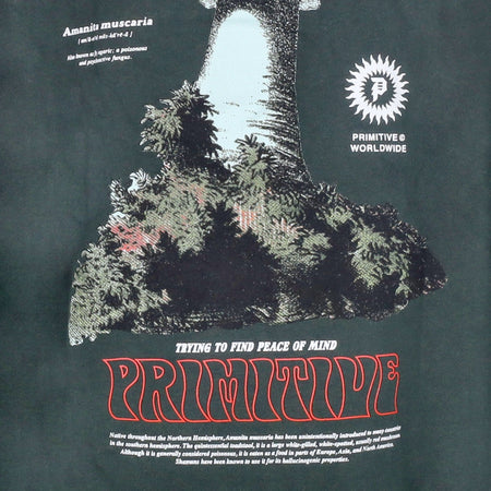 PRIMITIVE Felpa Cappuccio Uomo Red Cap Hoodie Hunter Green da uomo