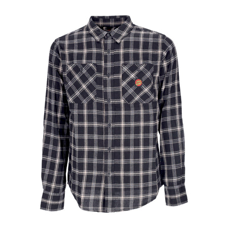 SANTA CRUZ Camicia Manica Lunga Uomo Apex L/s Shirt Black Check da uomo