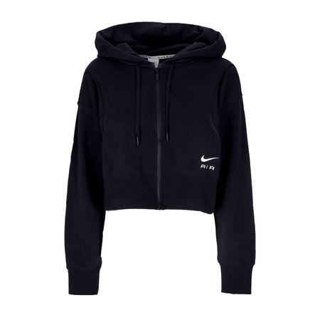 Nike Felpa Cappuccio Zip Donna Sportswear Air Fleece Full-zip Hoodie Black/black/white da donna