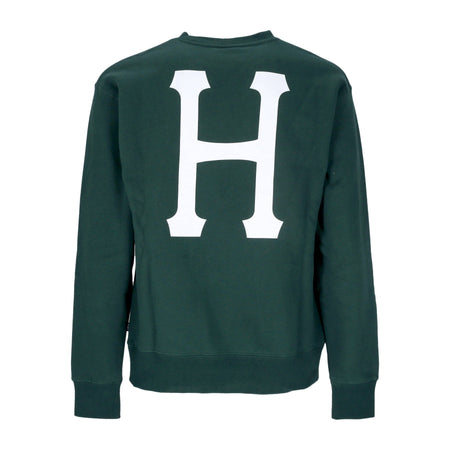 HUF Felpa Girocollo Uomo Essentials Classic H Crew Forest Green da uomo