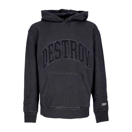 HUF Felpa Cappuccio Uomo Destroy Rebuild Fader Hoodie Gun Metal da uomo
