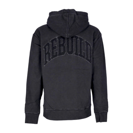 HUF Felpa Cappuccio Uomo Destroy Rebuild Fader Hoodie Gun Metal da uomo