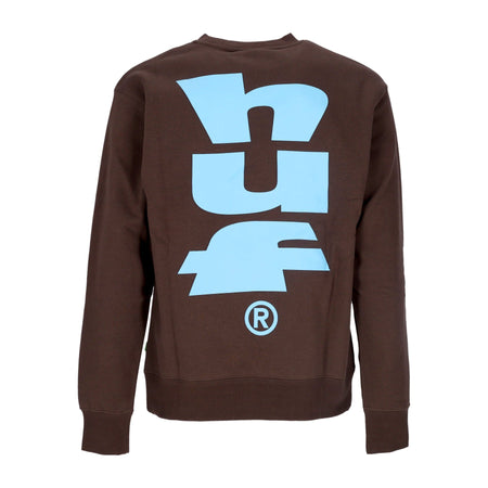 HUF Felpa Girocollo Uomo Megablast Crewneck Chocolate da uomo