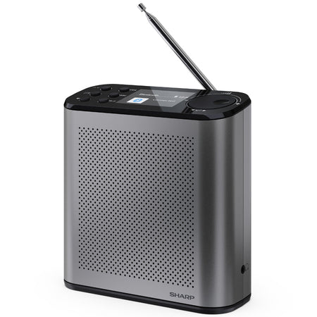 SHARP OSAKA DR-P530(GY) - RADIO DIGITALE PORTATILE - DAB/DAB+ - 2.4"""" SLIDE SHOW DISPLAY - BLUETOOTH 5.3 - STORM GREY